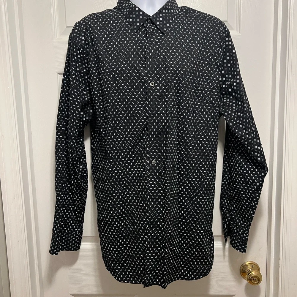 Banana Republic Black and White Patterned Shirt
